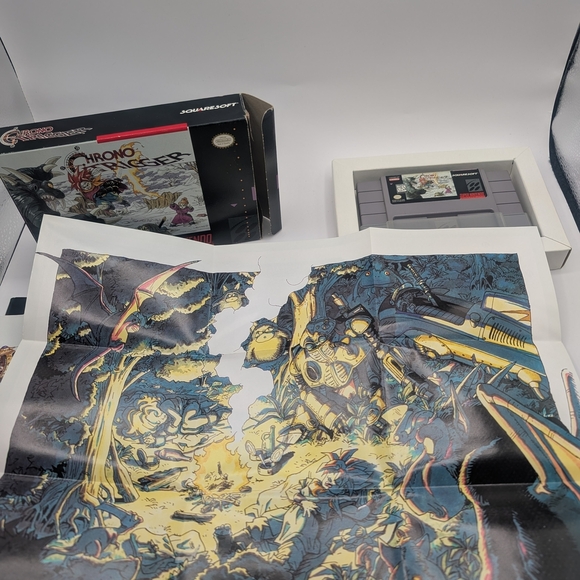 Chrono Trigger (1995) - Super Nintendo - CIB with Maps Posters Manual Authentic - Picture 8 of 15
